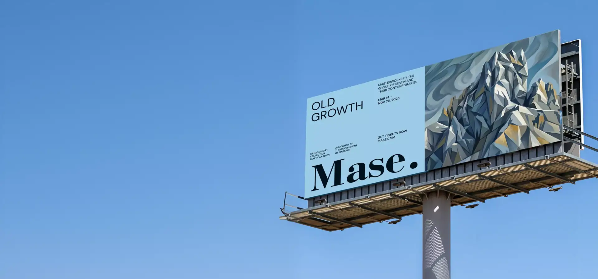 Brand identity campaign on a large billboard